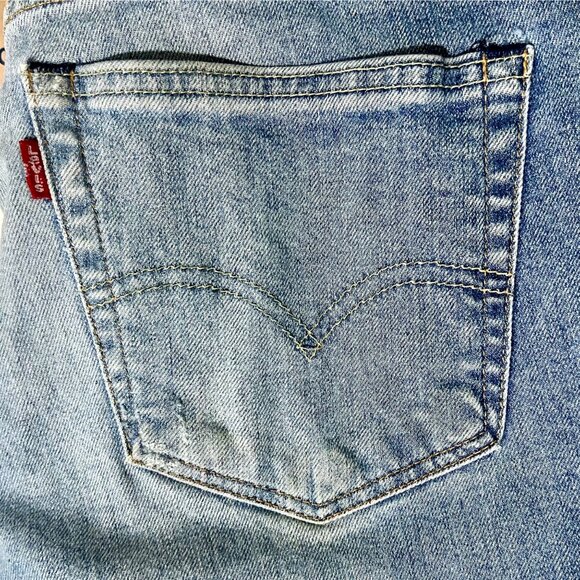 Levi's 511 Slim Fit Jeans Mens 33x32 Blue Denim Cotton Stretch Straight Workwear - Picture 5 of 9